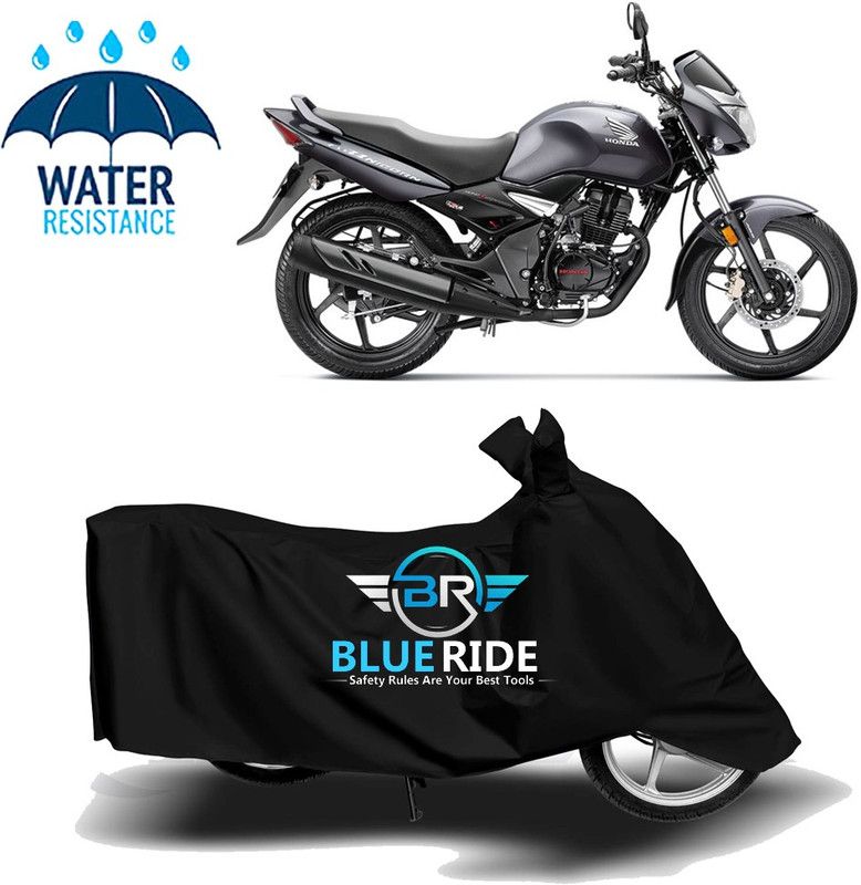 BLUERIDE Two Wheeler Cover for Honda  (CB Unicorn 150, Black)