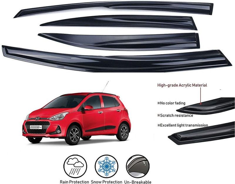 JEET ENTERPRISES For Front, Rear Wind Deflector  (Tinted HYUNDAI Grand i10)