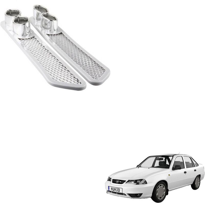 SEMAPHORE Plastic Car Bumper Guard  (Silver, Pack of 2, Daewoo, Cielo)
