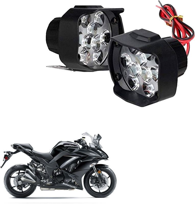 Vagary 9LED 16W Anti-Fog Spot Light Auxiliary Headlight 031 Headlight, Fog Lamp, Indicator Light, Mirror Light Car, Motorbike LED for Kawasaki (24 V, 15 W)  (Ninja 1000, Pack of 2)