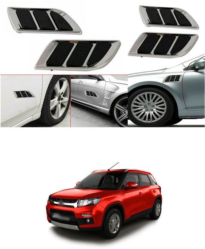 PECUNIA Car Hood Vent Exterior Side Scoop Hood Cover,Exterior Hood Air Vent Trim 175 Matte, Glossy Maruti Universal For Car Side Garnish