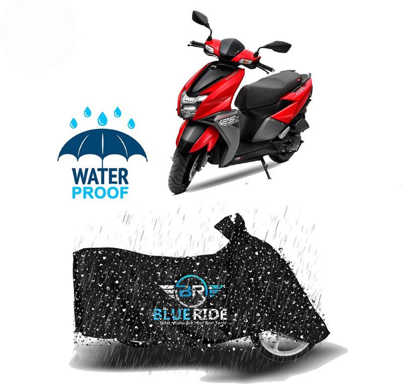 BLUERIDE Two Wheeler Cover for Kinetic  (Nova EX, Black)