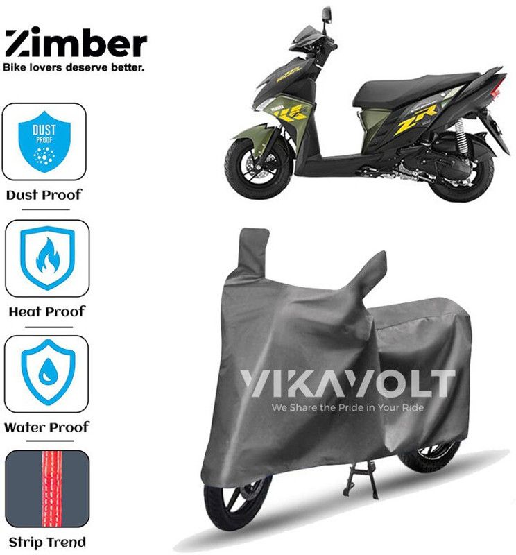 ZIMBER Two Wheeler Cover for Yamaha  (Ray ZR, Grey)