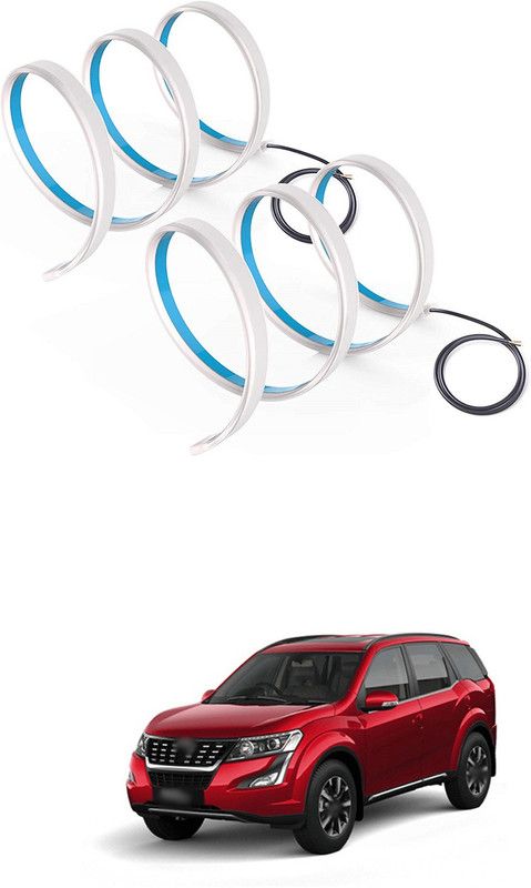 XZRTZ Car Flexible LED Strip Light For Headlight Sequential Flasher DRL Flowing Amber Turn Signal Lamp daytime running light White yellow turn signal lamp 12V Z125 Headlight, Fog Lamp Car, Motorbike LED for Mahindra (12 V, 55 W)  (XUV 500, Pack of 2)