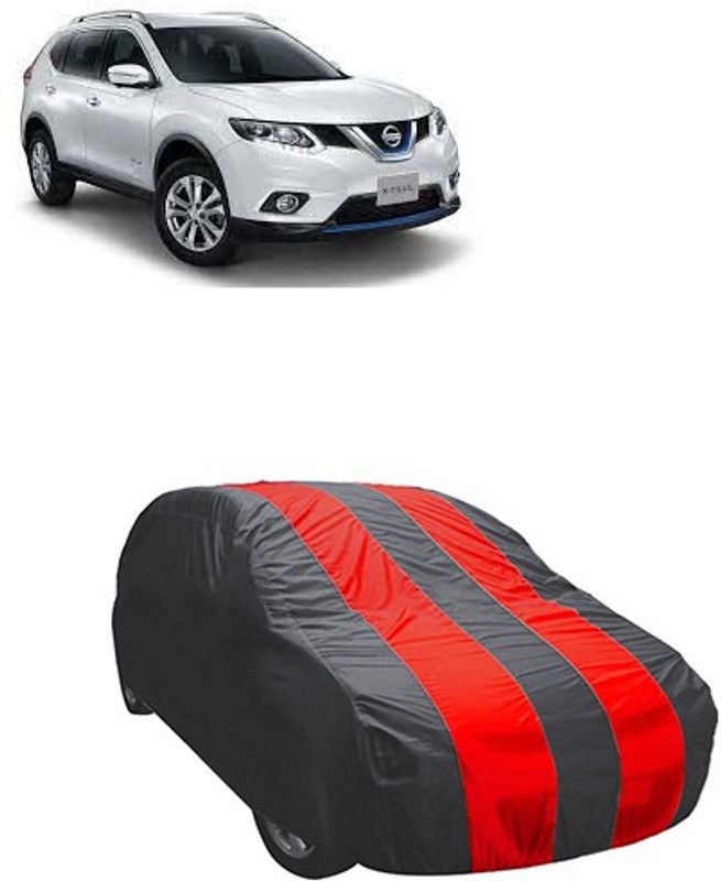 Kuchipudi Car Cover For Nissan Universal For Car (Without Mirror Pockets)  (Red, Grey, For 2005, 2006, 2007, 2008, 2009, 2010, 2011, 2012, 2013, 2014, 2015, 2016, 2017, 2018, 2019, NA Models)