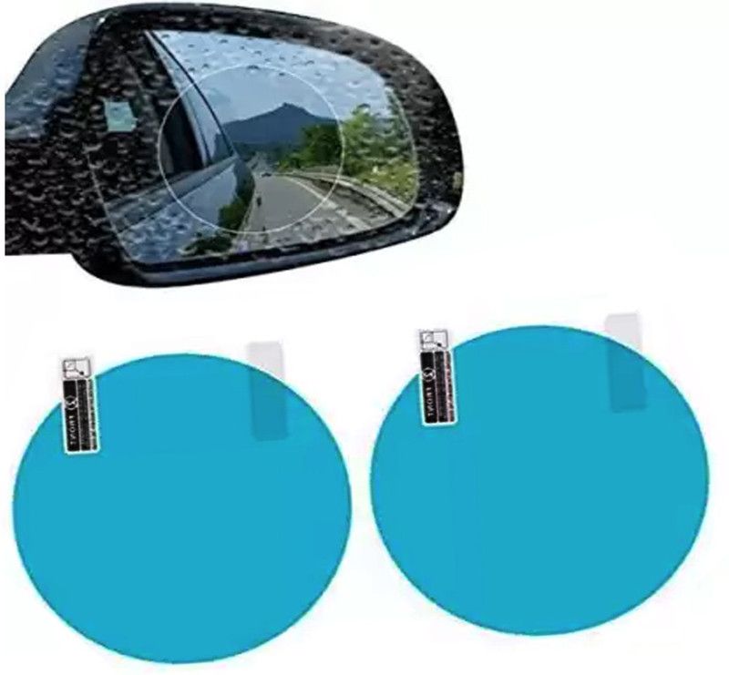 LIFEMUSIC 1 Pair Car Rearview Car Rainproof Car Rearview Mirror Film Sticker Car Mirror Rain Blocker  (White)