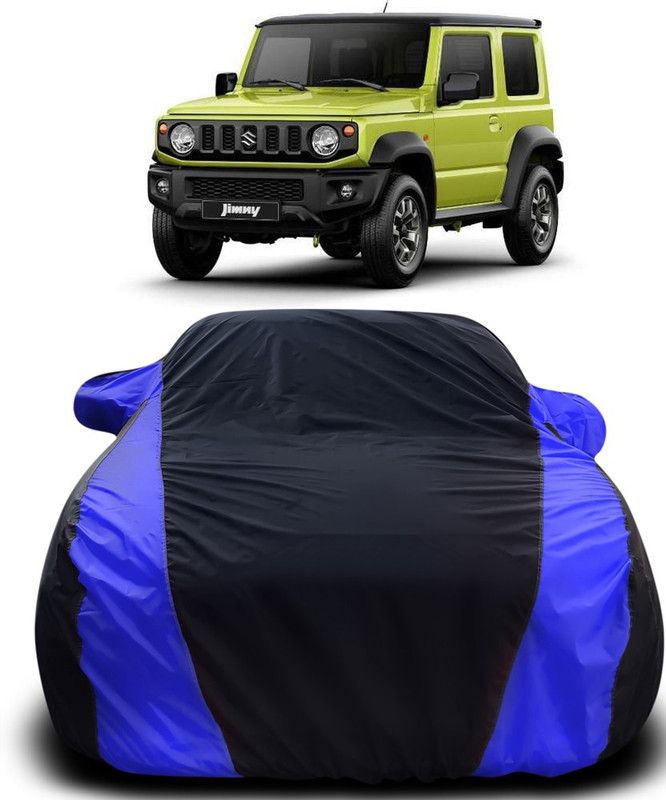 Genipap Car Cover For Maruti Suzuki Jimny (With Mirror Pockets)  (Black, Blue)