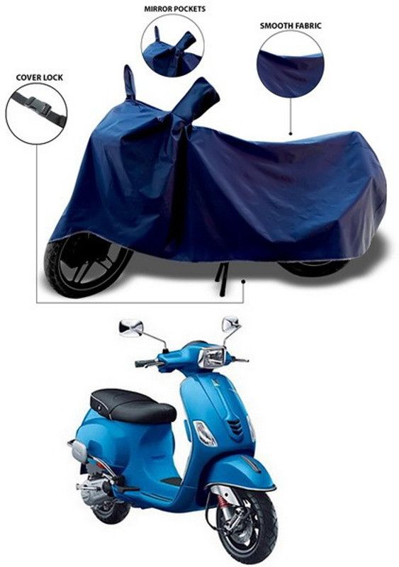 SEBOMGO Waterproof Two Wheeler Cover for Vespa  (Vespa, Blue)