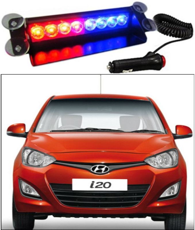 BRPEARl  8 LED Police Car Flashing Lights for - i20 Interior Light Car LED for Hyundai (12 V, 35 W)  (i20, Pack of 1)