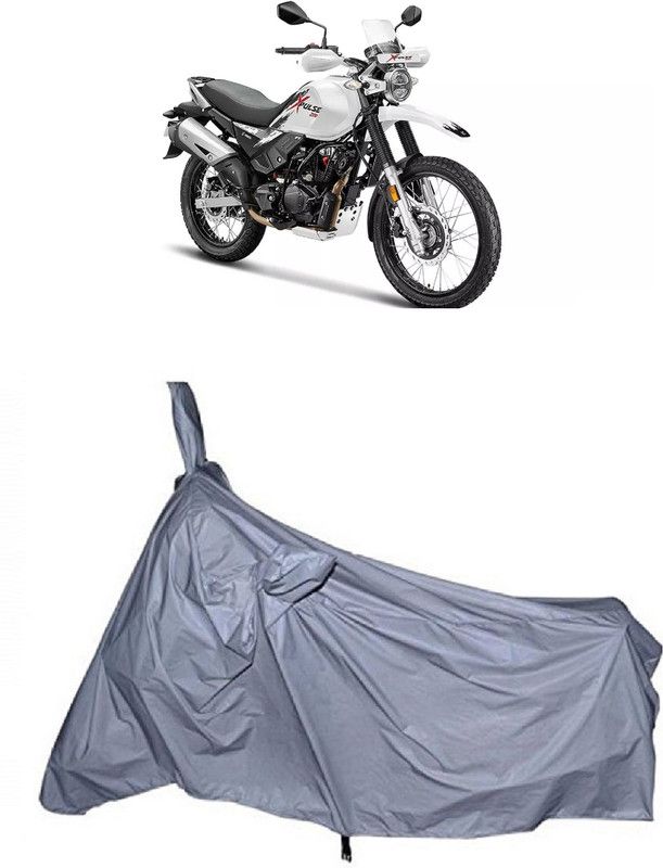 ABORDABLE Two Wheeler Cover for Hero  (Xpulse 200T, Silver)