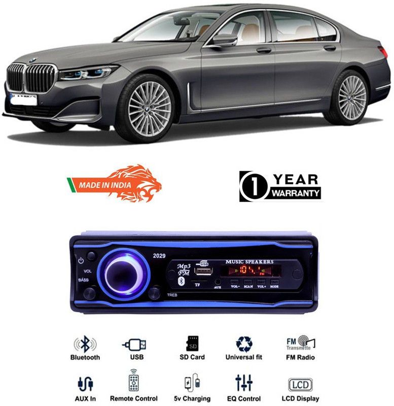 Bluedrum Blue 2029 USB/AUX/SD/BLUETOOTH/FM/MP3 BOOM MASTER STANDARD- B-D54 Car Stereo  (Single Din)