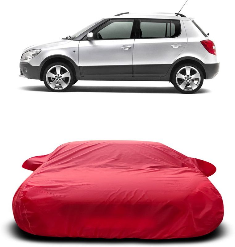 Ascension Car Cover For Skoda Fabia Scout (With Mirror Pockets)  (Red)