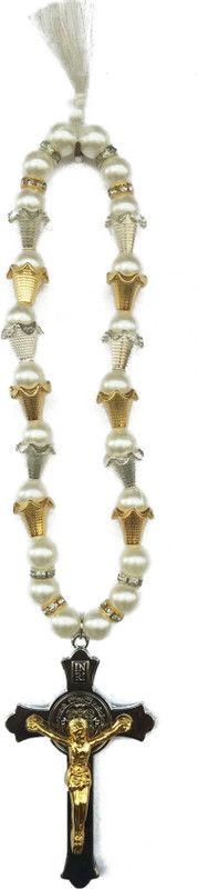 Premang Jesus cross dual tone pendant Car Hanging Ornament  (Pack of 1)