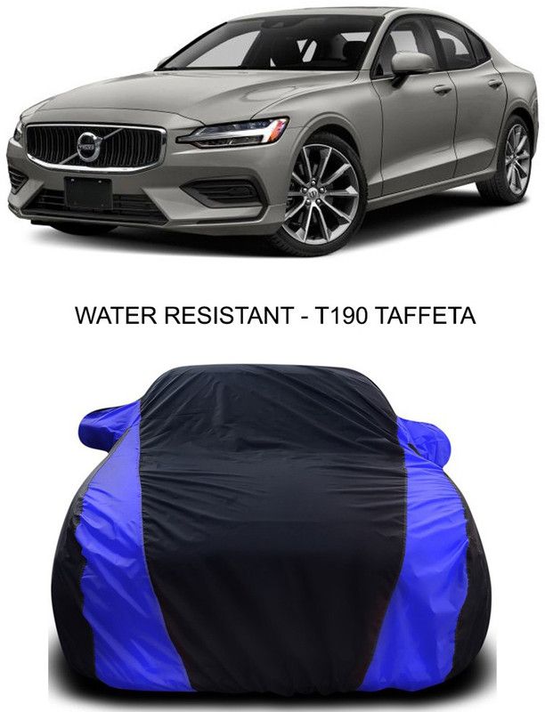 Furious3D Car Cover For Volvo S60 (With Mirror Pockets)  (Black, Blue)