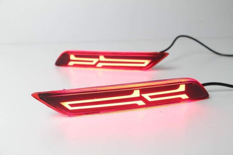 dmax CITY 2017 Reflector Led Brake Light for Rear Bumper DRL Car Reflector Light  (Red)