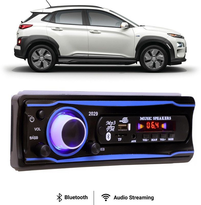 Purpleheart Blue Stereo-999 BLUETOOTH/USB/SD/AUX/FM/MP3 (BLUE & Black)P-190 Car Stereo  (Single Din)