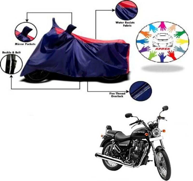 APNEK Waterproof Two Wheeler Cover for Royal Enfield  (Electra Delux, Blue, Red)