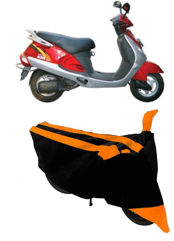 ABORDABLE Waterproof Two Wheeler Cover for Kinetic  (Nova, Orange, Black)