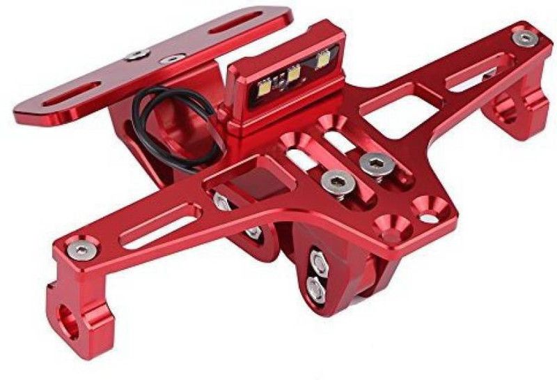 Olsic Universal tail tidy-RED Bike Number Plate  (Aluminium 20 cm x 10 cm)