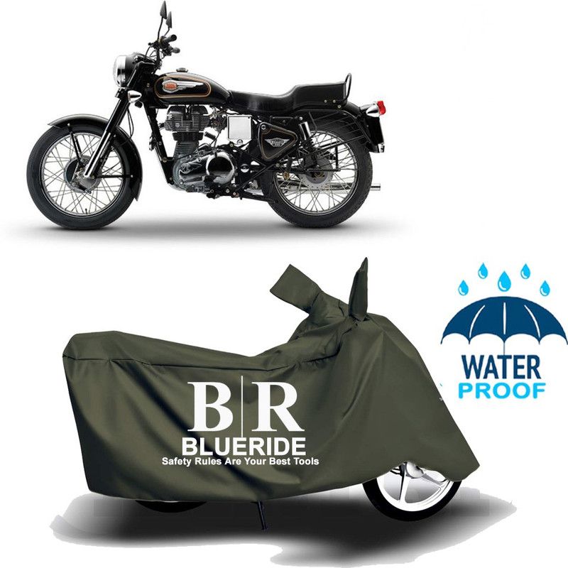 BLUERIDE Two Wheeler Cover for Royal Enfield  (Bullet 350, Green)