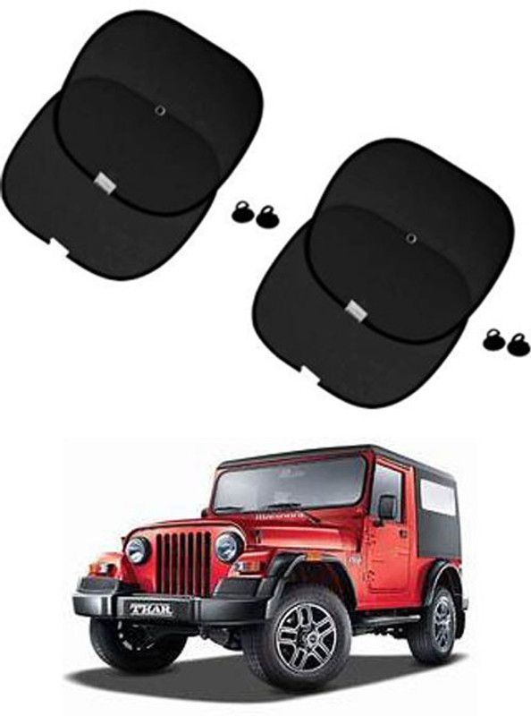 FKOK Side Window Sun Shade For Mahindra Thar  (Black)