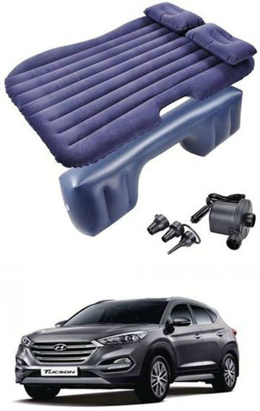 RKPSP Blue Inflatable Car Bed/Two Pillows/Air Pump/Repair Kit For Tucson Car Inflatable Bed Car Inflatable Bed  (Tucson)