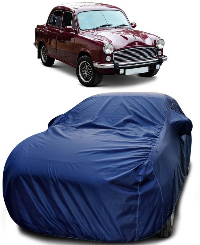 Dvis Car Cover For HM Ambassador (With Mirror Pockets)  (Blue)