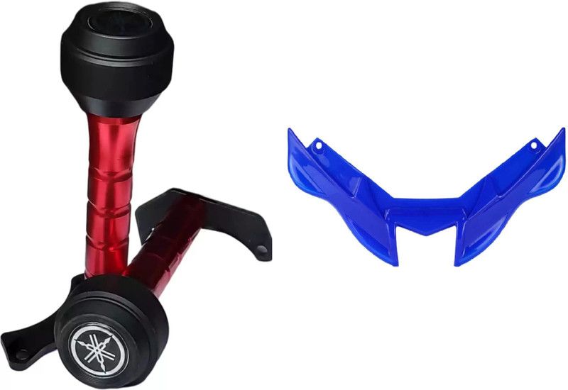 acube mart CNC Frame Slider for Yamaha R15 V4/M (BS6)- RED/black+winiglet blue Bike Crash Guard  (Yamaha)