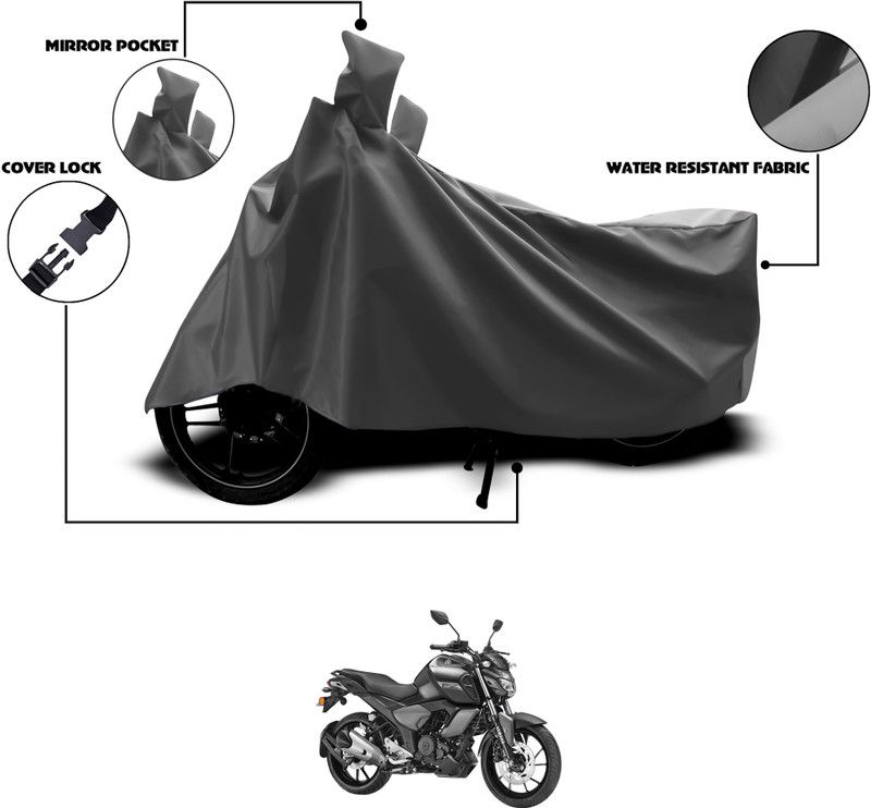 GOSHIV-car and bike accessories Waterproof Two Wheeler Cover for Yamaha  (Grey)