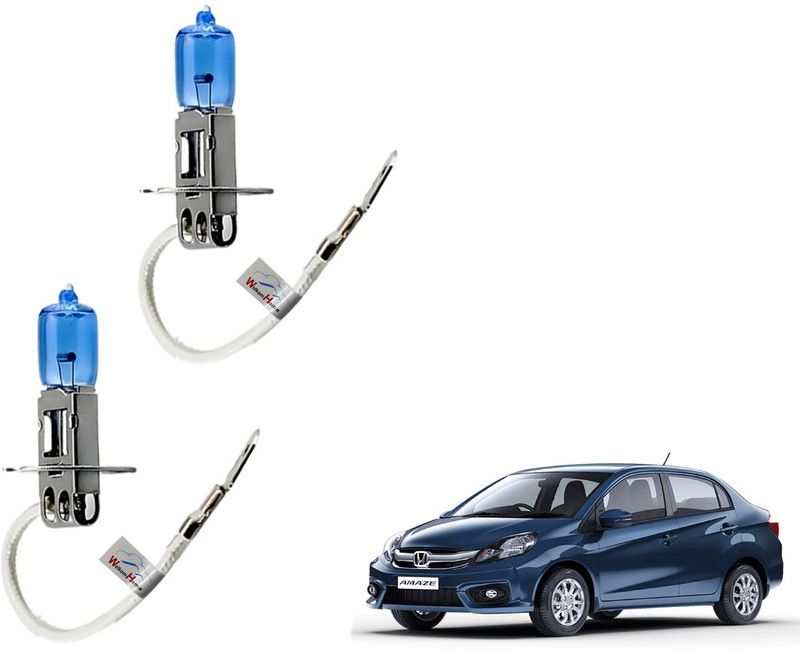 WolkomHome Car H3 halogen headlight Fog lamp bulb 12V - 100W 5000K Cool Blue Ultimate White for Honda Amaze old Headlight Car Halogen for Honda (12 V, 100 W)  (Amaze, Pack of 2)