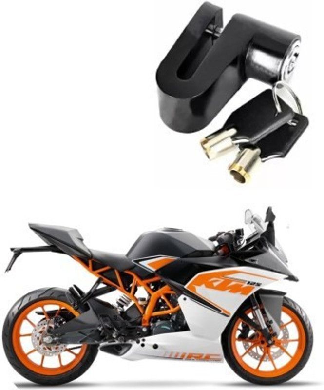 Giinix Heavy Steel Disc Break Security Lock Disc Lock For KTM RC 125 Disc Lock  (Black)