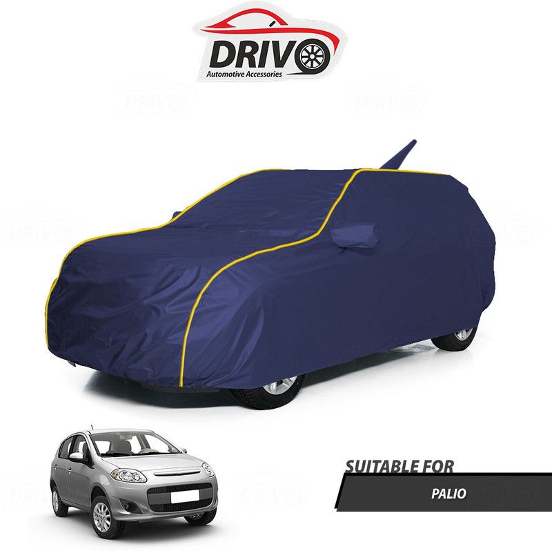 Drivo Car Cover For Fiat Palio (With Mirror Pockets)  (Blue)