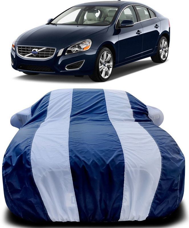 THE REAL ARV Car Cover For Volvo New S60 (With Mirror Pockets)  (Blue, White)