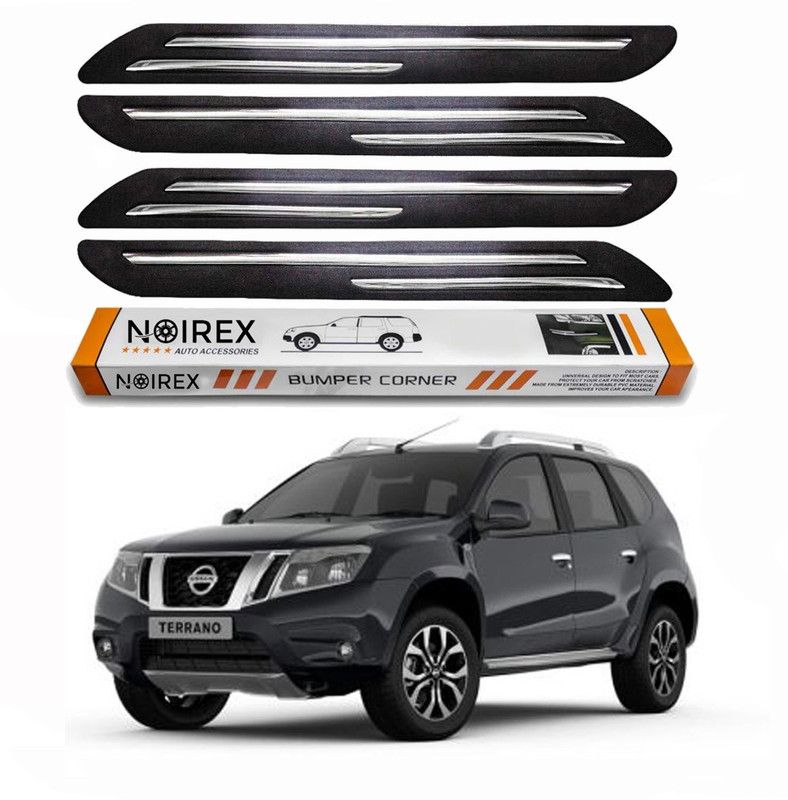 ZIMBER Rubber, Stainless Steel Car Bumper Guard  (Black, Pack of Pack Of 4, Nissan, Terrano)