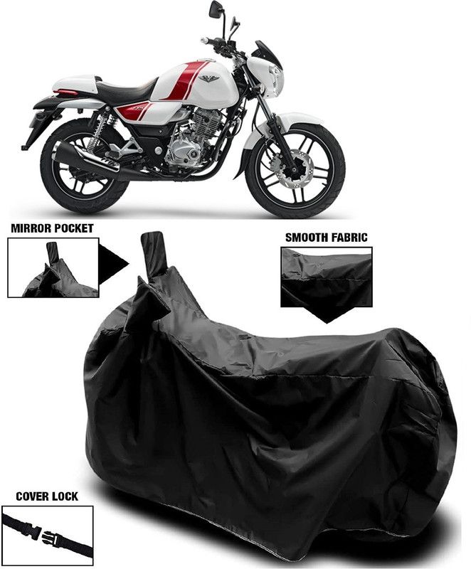 AutoFave Two Wheeler Cover for Bajaj  (V15, Black)
