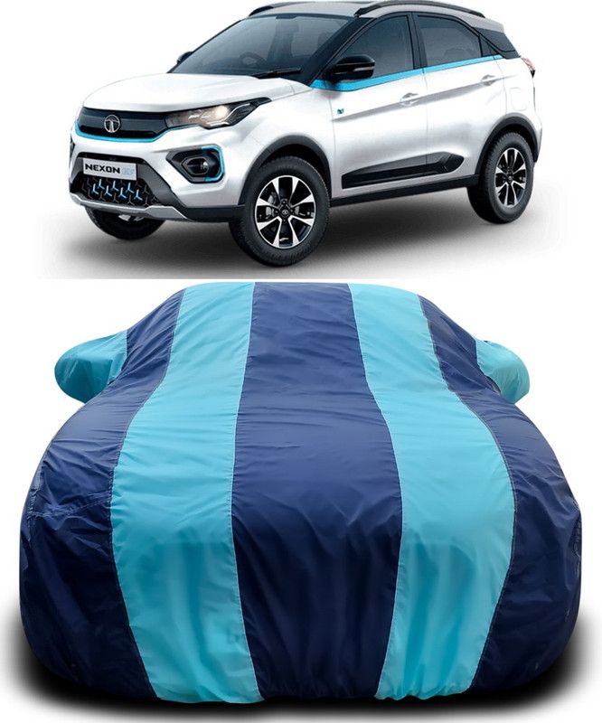 AutoBurn Car Cover For Tata Nexon (With Mirror Pockets)  (Blue, Blue)