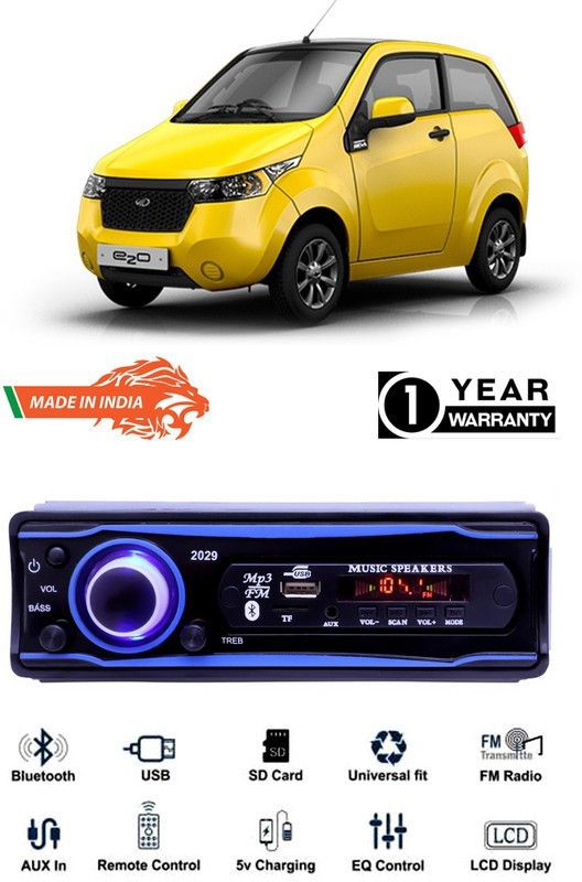 Bluedrum Blue 2029 USB/AUX/SD/BLUETOOTH/FM/MP3 BOOM MASTER STANDARD- B-D262 Car Stereo  (Single Din)