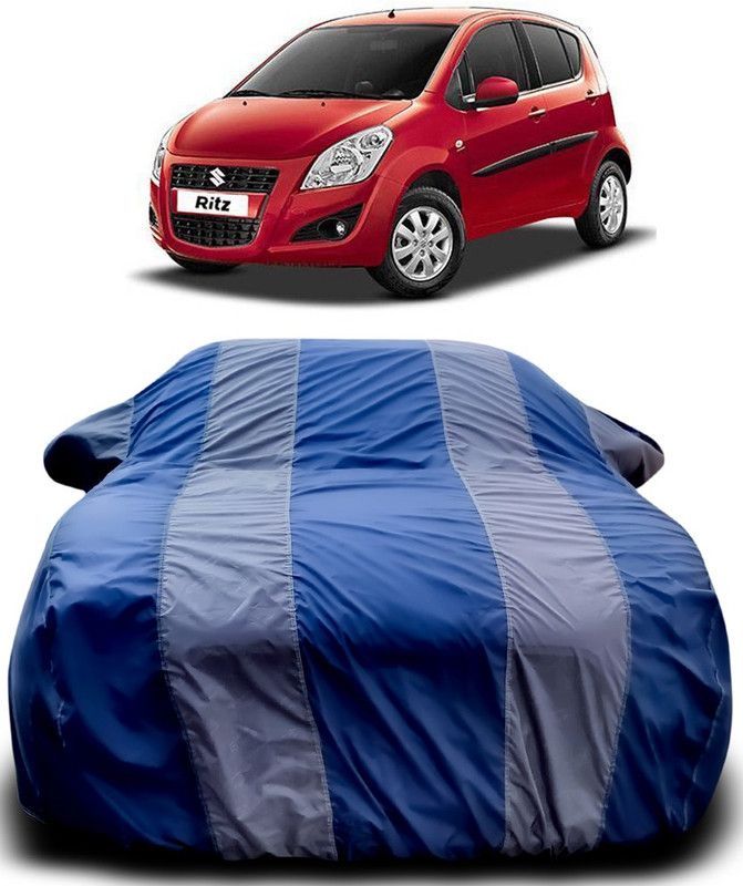 CoNNexXxionS Car Cover For Maruti Suzuki Ritz (With Mirror Pockets)  (Blue, Grey)
