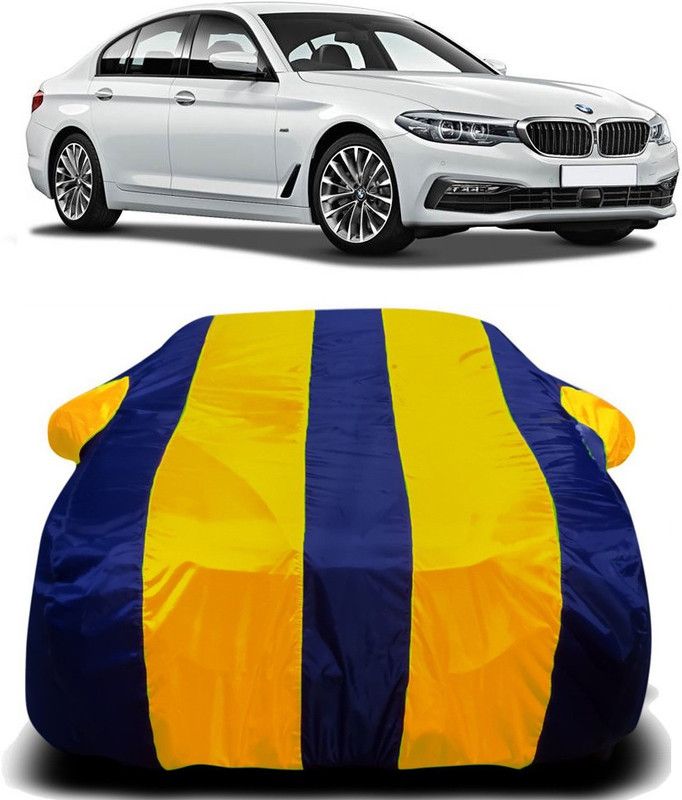 AUTOGARH Car Cover For BMW 525i (With Mirror Pockets)  (Yellow, Blue)