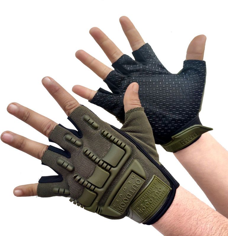 Xwon BREATHABLE FABRIC RIDING GLOVES FOR RIDERS,BIKERS Riding Gloves  (Green)