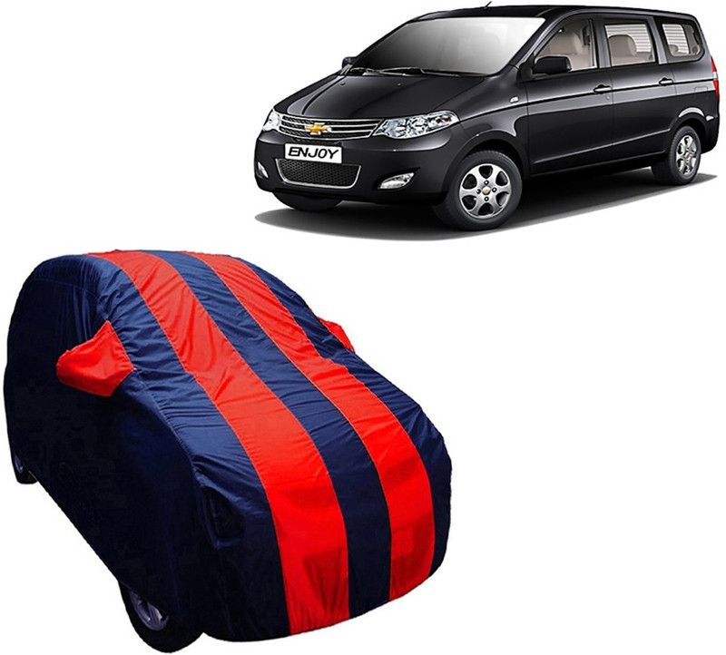 ABS AUTO TREND Car Cover For Chevrolet Enjoy (With Mirror Pockets)  (Blue, Red)