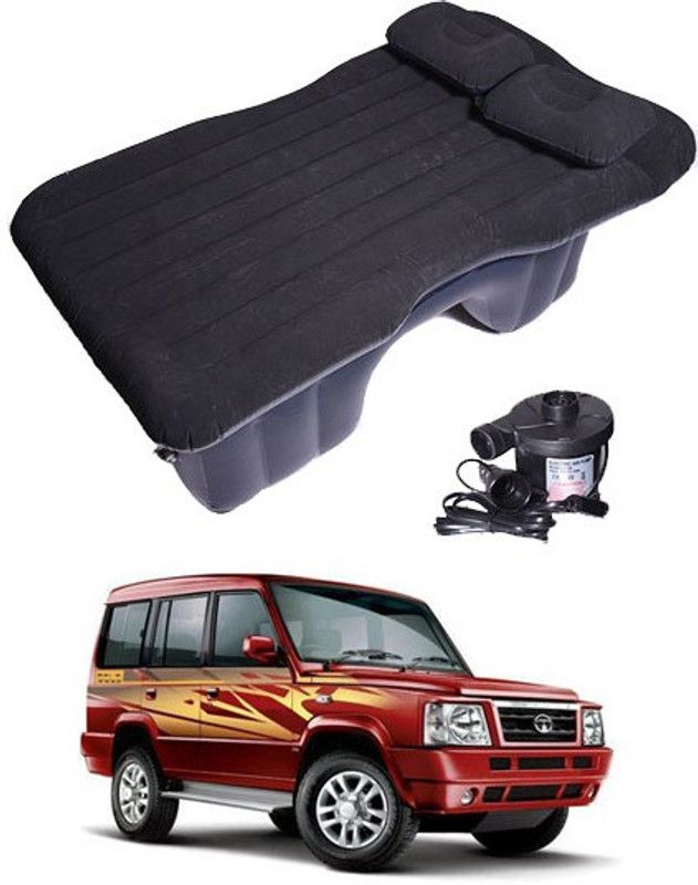 RKPSP Black Inflatable Car Bed/Two Pillows/Air Pump/Repair Kit Car Inflatable Bed Car Inflatable Bed  (Sumo)
