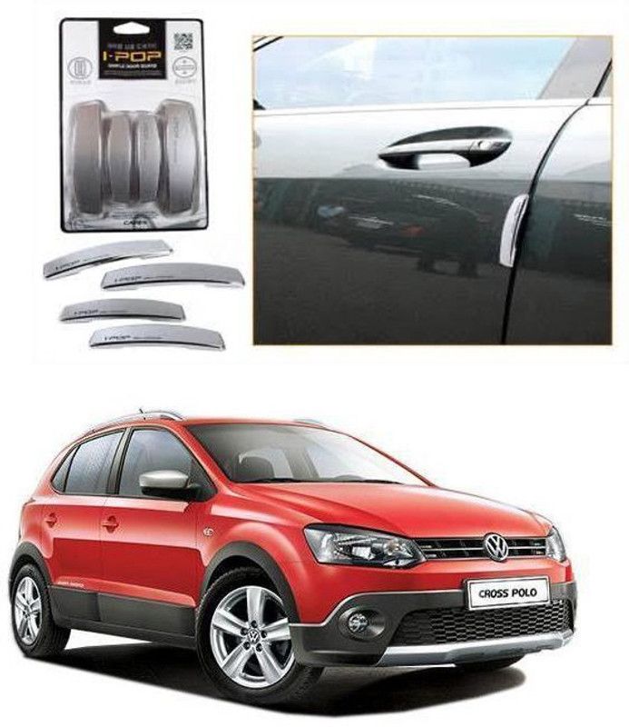 Etradezone Plastic Car Door Guard  (Silver, Pack of 4, Volkswagen, Polo Cross)