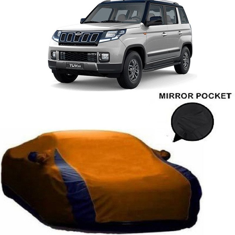 Ascension Car Cover For Mahindra TUV300 (With Mirror Pockets)  (Orange)