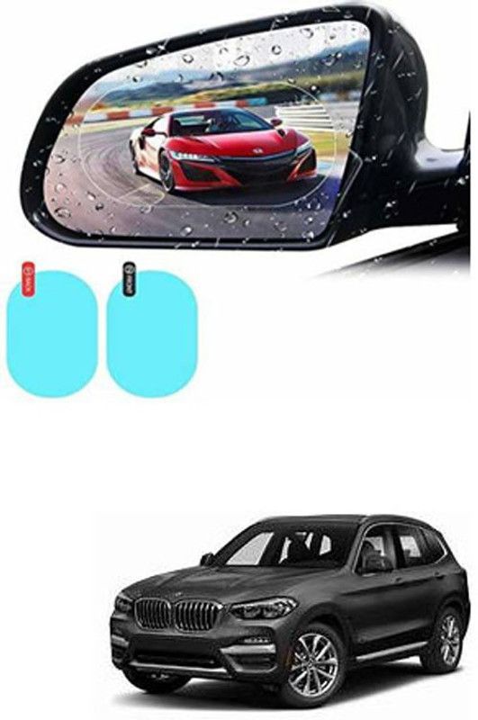 FKOK Anti-Glare Anti-Mist Protector Sticker For X1 Car Mirror Rain Blocker  (Blue)