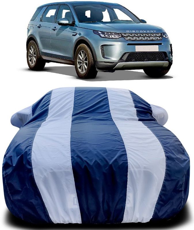 MoTRoX Car Cover For Land Rover Discovery Sport (With Mirror Pockets)  (Blue, White)