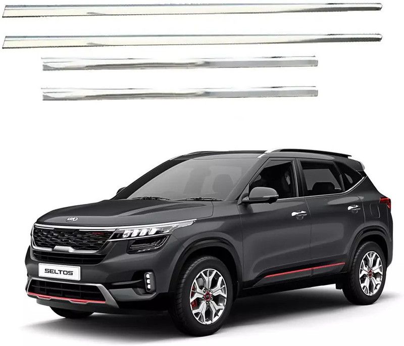 AUTOSHYAM Lower Window Garnish (Chrome) Set of 4 For Kia Seltos All Model Chrome Kia Seltos GTK 1.4 Side Garnish