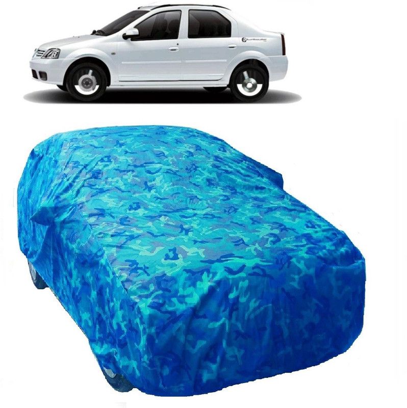 Gargi Traders Car Cover For Mahindra Logan Edge (With Mirror Pockets)  (Blue)