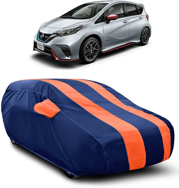 AUTOGARH Car Cover For Nissan NOTE (With Mirror Pockets)  (Blue, Orange)