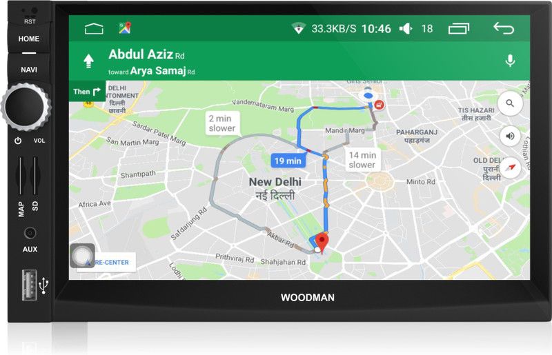 WOODMAN Luxury WMLXGPS22 Double Din With Inbuilt GPS Navigation System & Screen Mirroring Car Stereo  (Double Din)